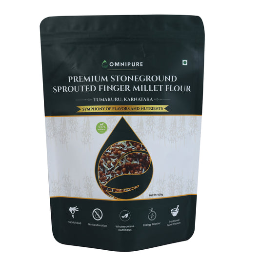 Premium Stoneground Sprouted Finger Millet Flour