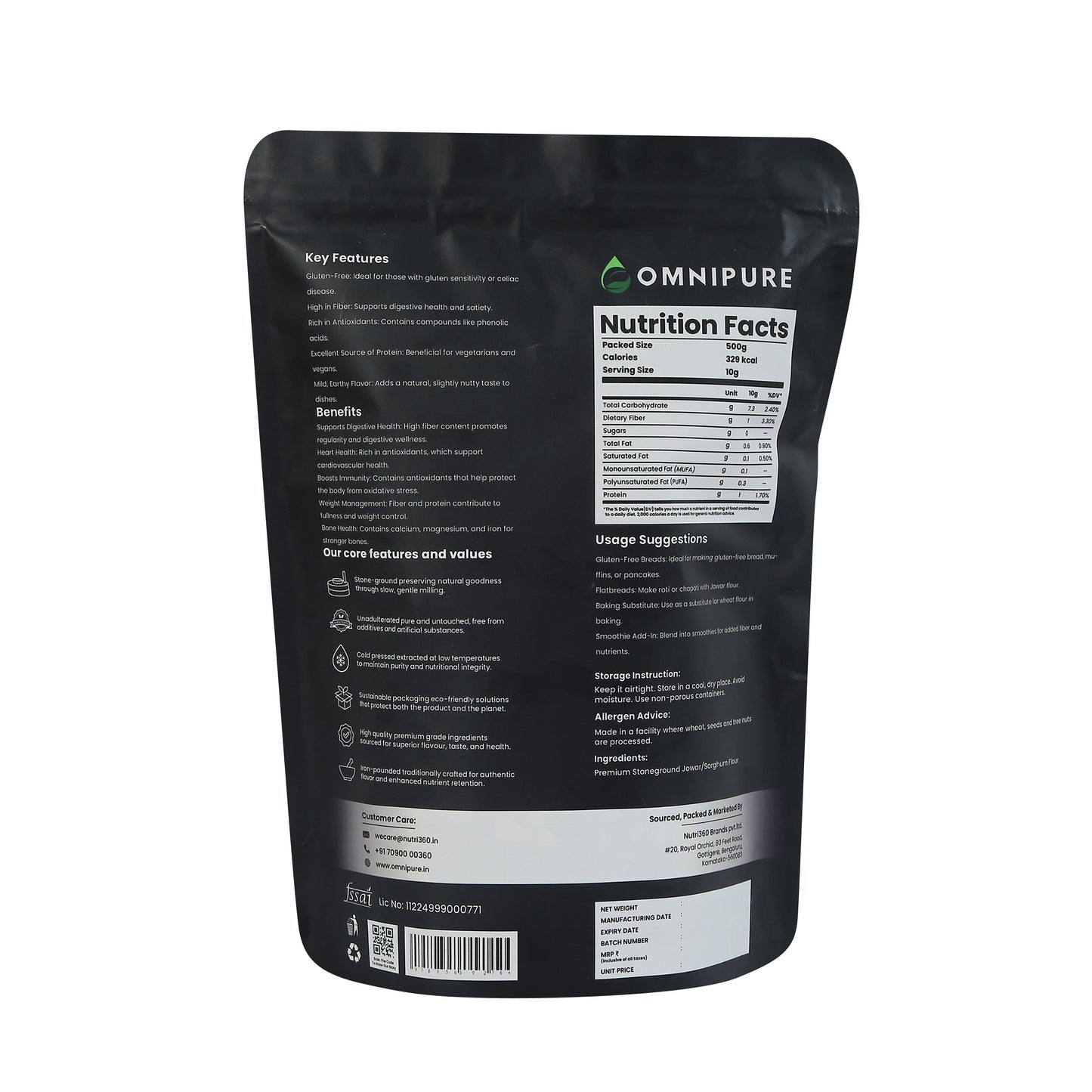 Premium Stoneground Jowar/Sorghum Flour
