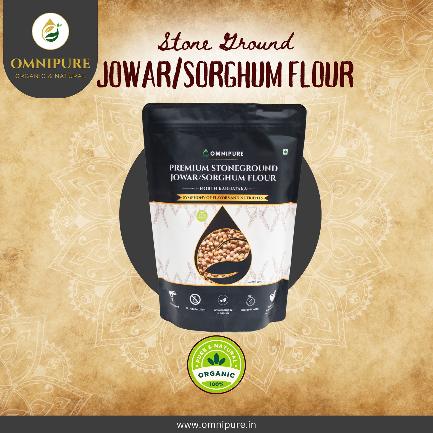 Premium Stoneground Jowar/Sorghum Flour